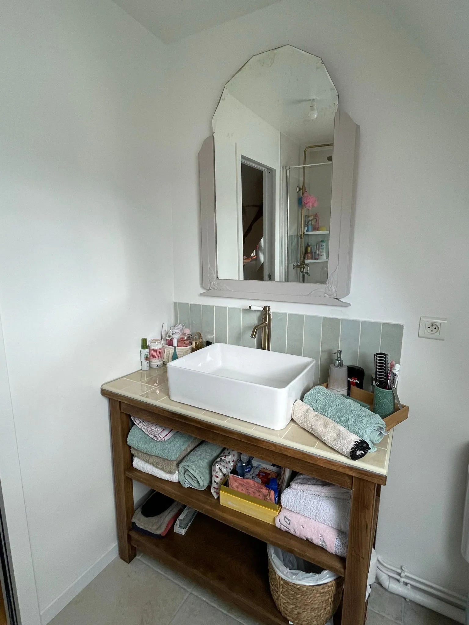 Salle de bain rénovée — projet Normandie