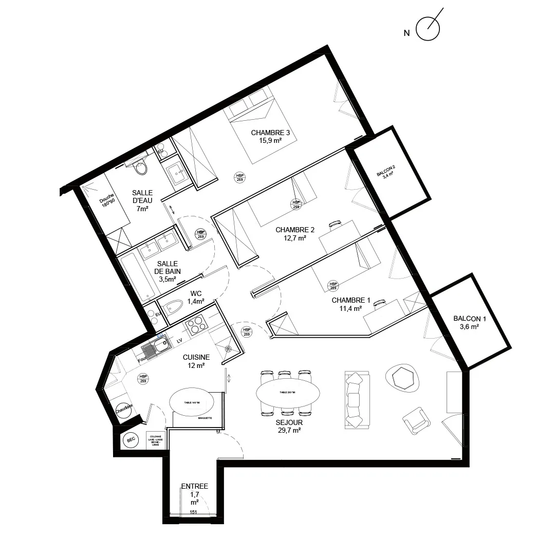 Plan après réagencement