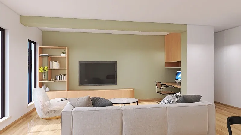 Salon rénové — projet Courtois, maison Paris 11e